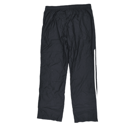 adidas Black Three Stripe Track Trousers Large 36 Waist 32 Inseam Nylon