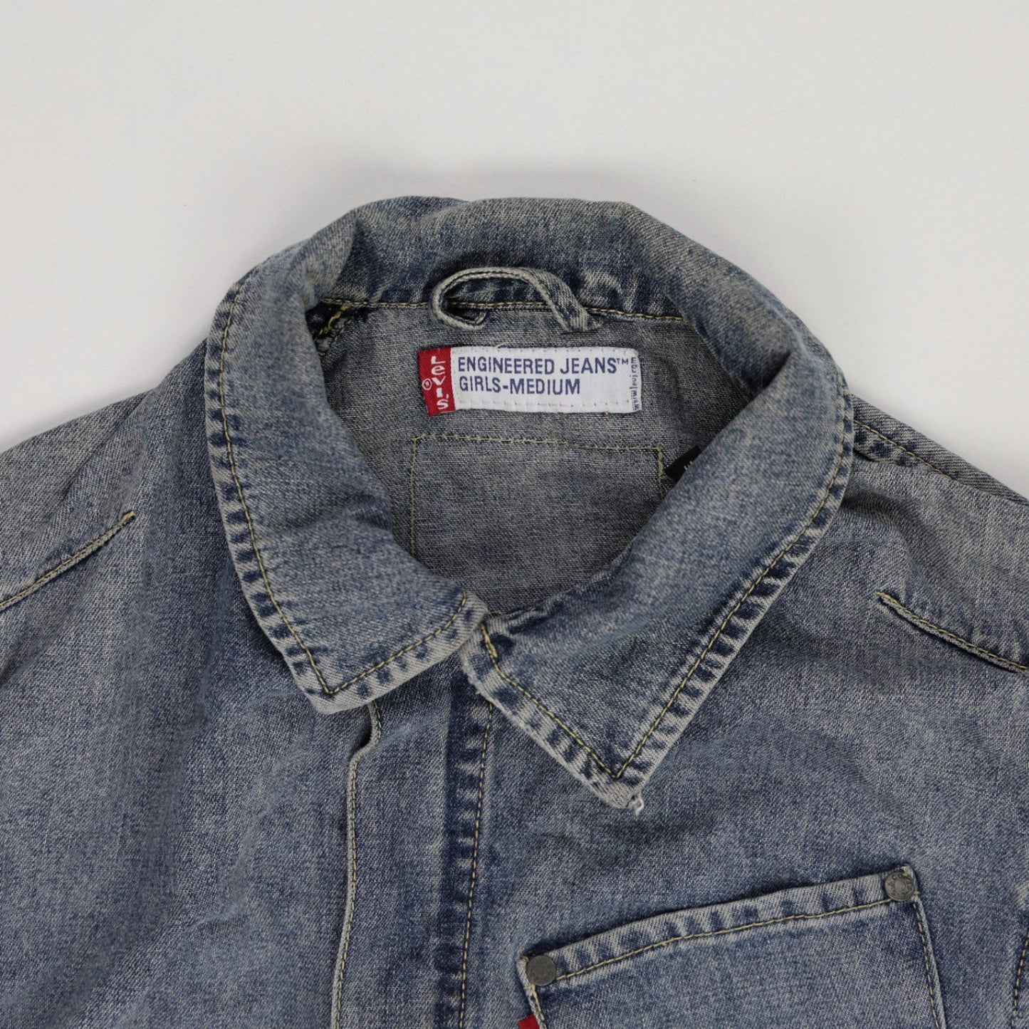Levi's Engineered Jeans Vintage Blue Denim Jacket Medium Cotton