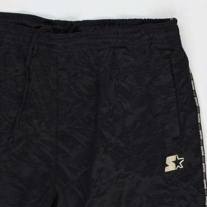 Starter Vintage Black Track Trousers Men's Size L 79 Inseam Polyester