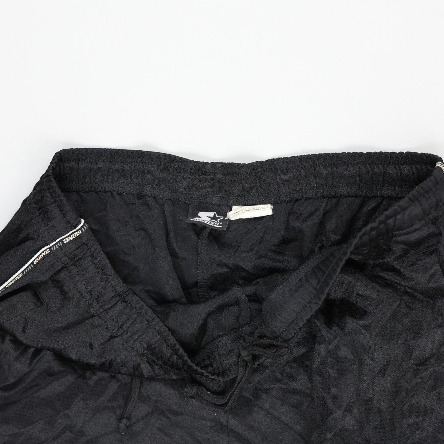 Starter Vintage Black Track Trousers Men's Size L 79 Inseam Polyester