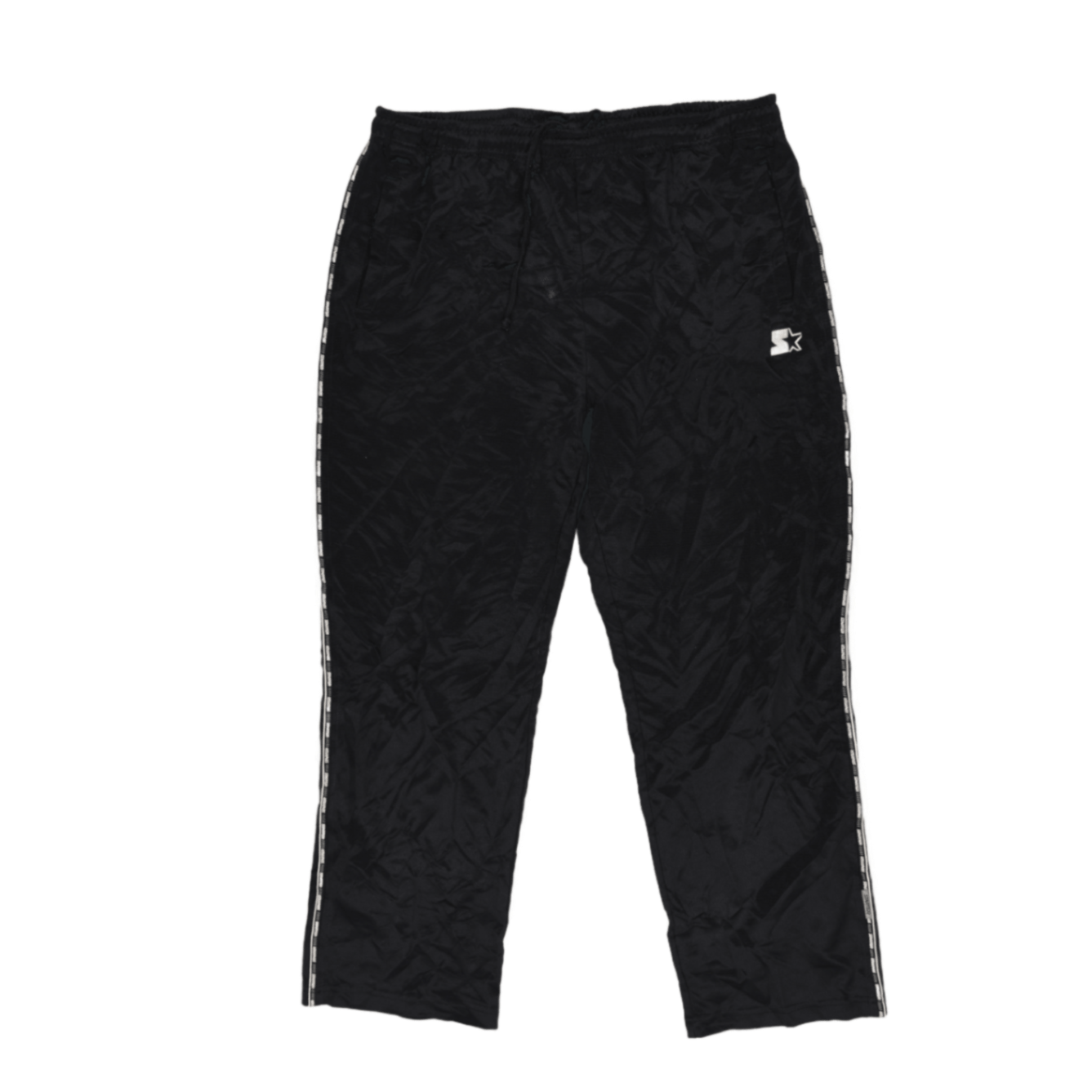 Starter Vintage Black Track Trousers Men's Size L 79 Inseam Polyester