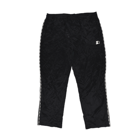 Starter Vintage Black Track Trousers Men's Size L 79 Inseam Polyester