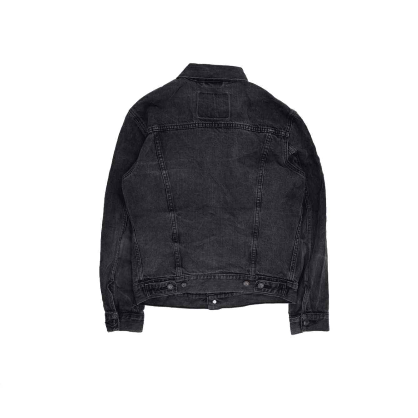 Levi's Black Denim Jacket Small Vintage Cotton Collared