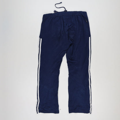 Adidas Navy Blue Track Trousers Large 79cm Inseam 42cm Waist Polyester Mens