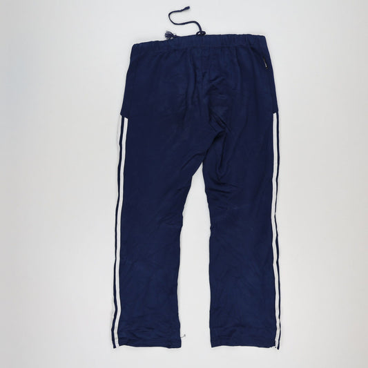 Adidas Navy Blue Track Trousers Large 79cm Inseam 42cm Waist Polyester Mens