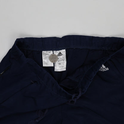 Adidas Navy Blue Track Trousers Large 79cm Inseam 42cm Waist Polyester Mens
