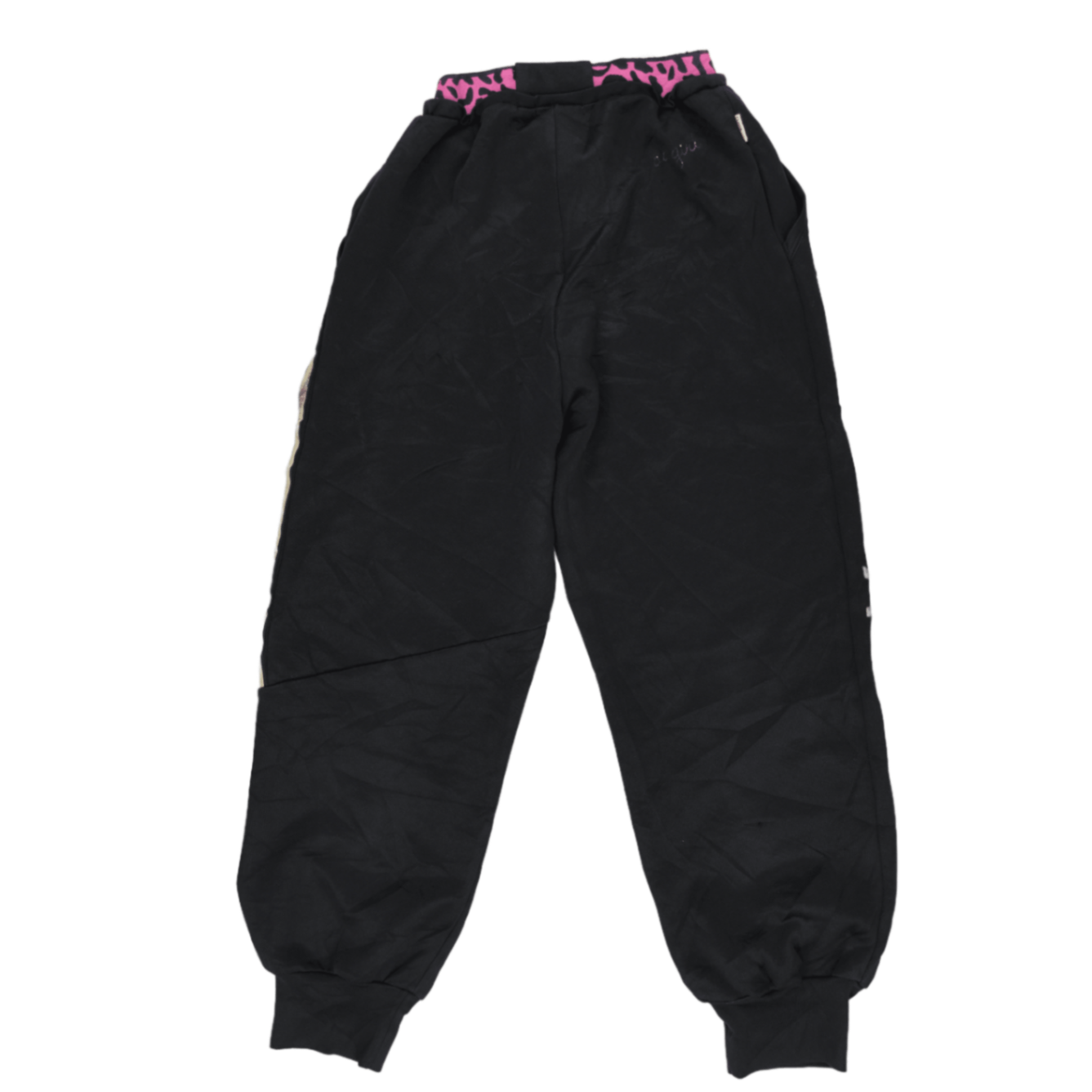 adidas Climalite Black Gold Pink Tracksuit Bottoms Medium Polyester