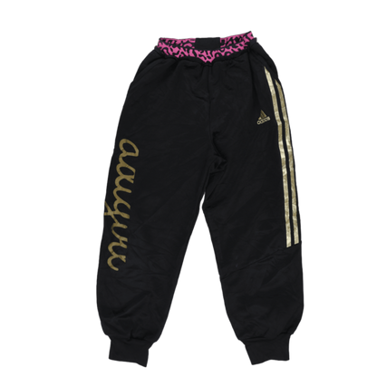 adidas Climalite Black Gold Pink Tracksuit Bottoms Medium Polyester