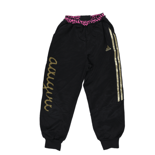 adidas Climalite Black Gold Pink Tracksuit Bottoms Medium Polyester