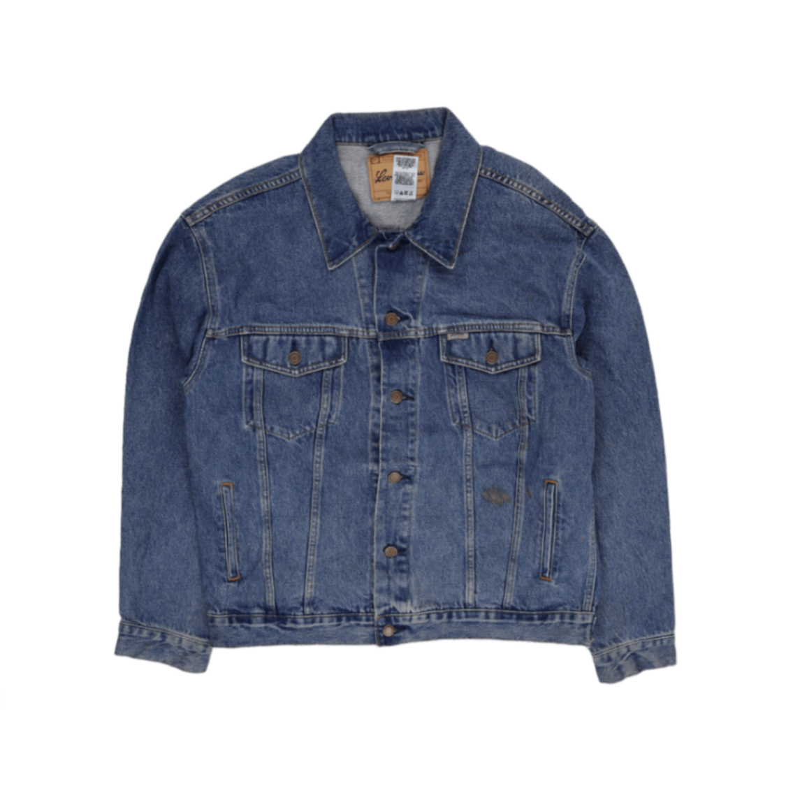 Levi's Strauss Signature Vintage Blue Denim Jacket Large 100% Cotton Collared