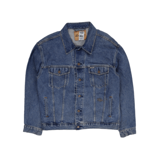 Levi's Strauss Signature Vintage Blue Denim Jacket Large 100% Cotton Collared