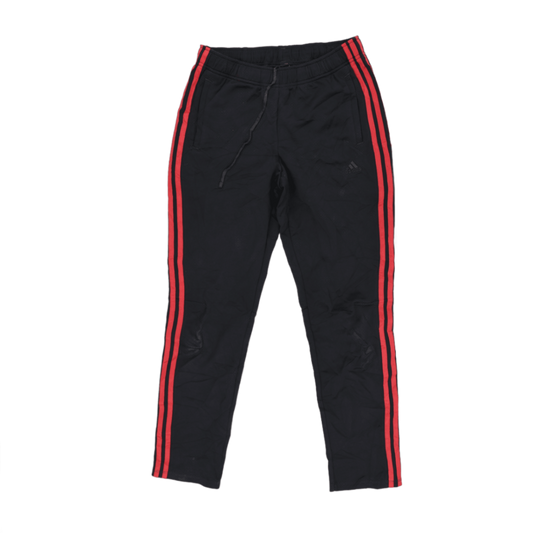 Adidas Track Pants Black Red Size Medium Polyester