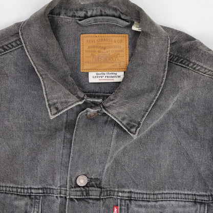 Levi's Vintage Washed Charcoal Trucker Jacket Men's Small Cotton Denim
