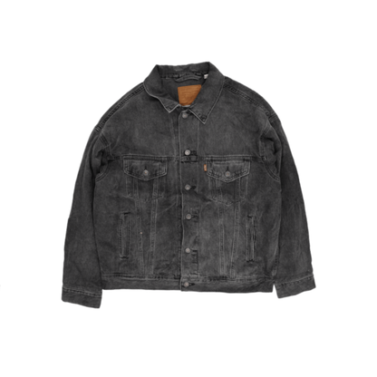Levi's Vintage Washed Charcoal Trucker Jacket Men's Small Cotton Denim