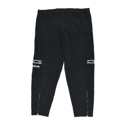 Reebok Vintage Black Track Pants Unisex Medium 76 cm Inseam Polyester