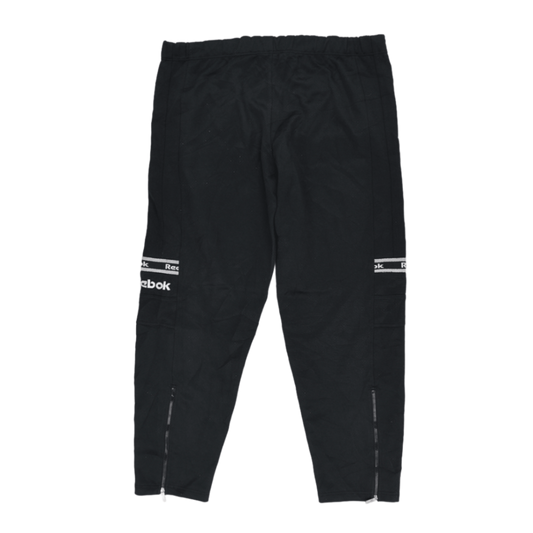 Reebok Vintage Black Track Pants Unisex Medium 76 cm Inseam Polyester