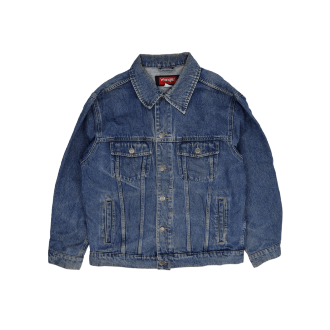 Wrangler Hero Vintage Denim Jacket Blue Medium Cotton Denim Unisex
