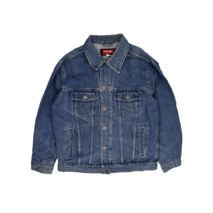Wrangler Hero Vintage Denim Jacket Blue Medium Cotton Denim Unisex