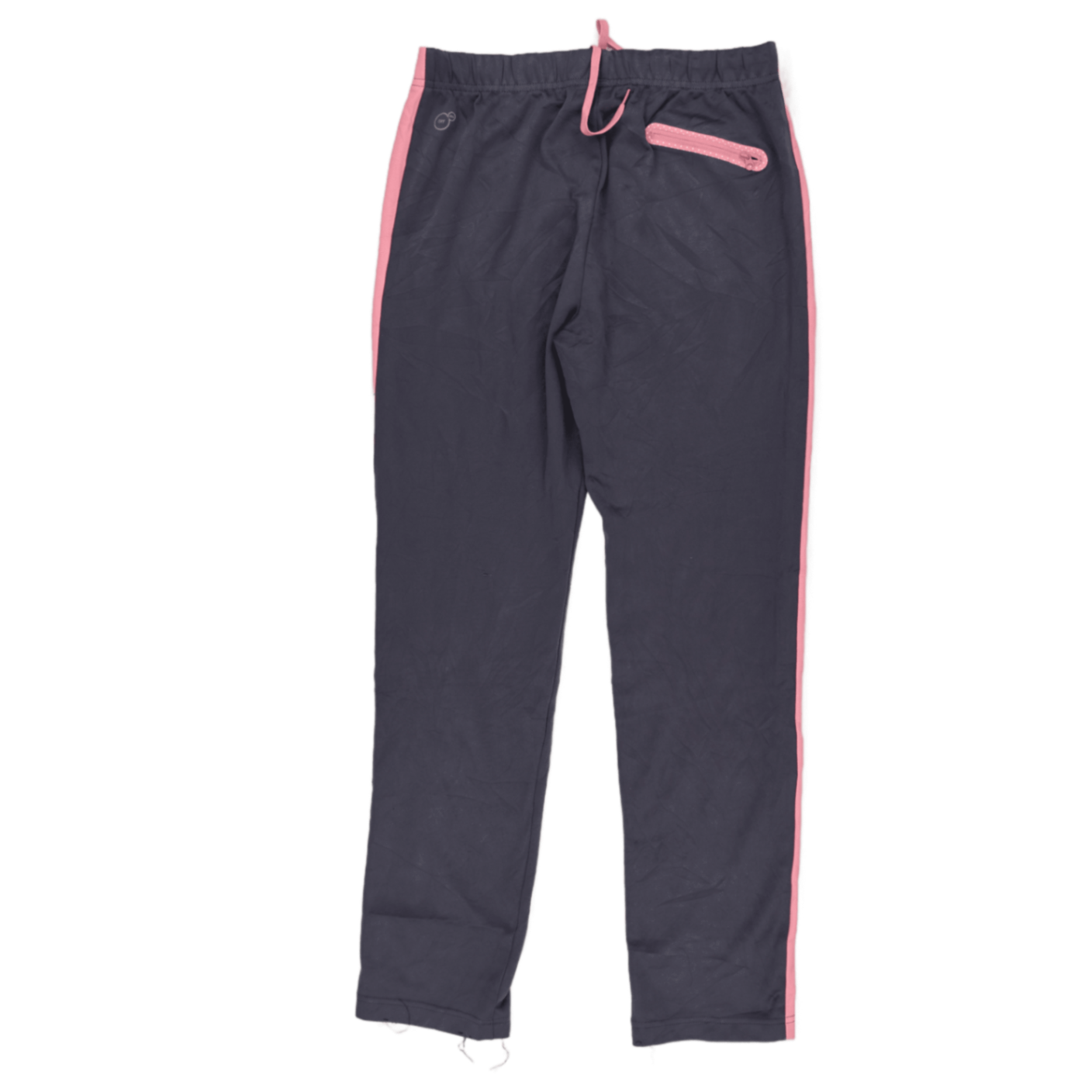 PUMA Vintage Navy Pink Track Pants Large Polyester Blend 79cm Inseam