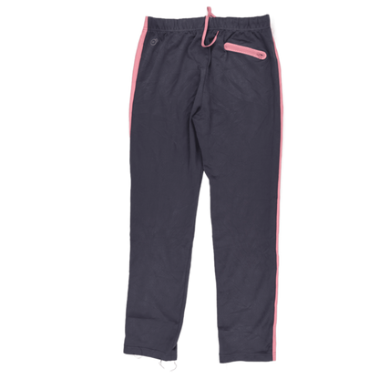 PUMA Vintage Navy Pink Track Pants Large Polyester Blend 79cm Inseam