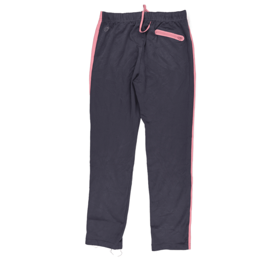 PUMA Vintage Navy Pink Track Pants Large Polyester Blend 79cm Inseam