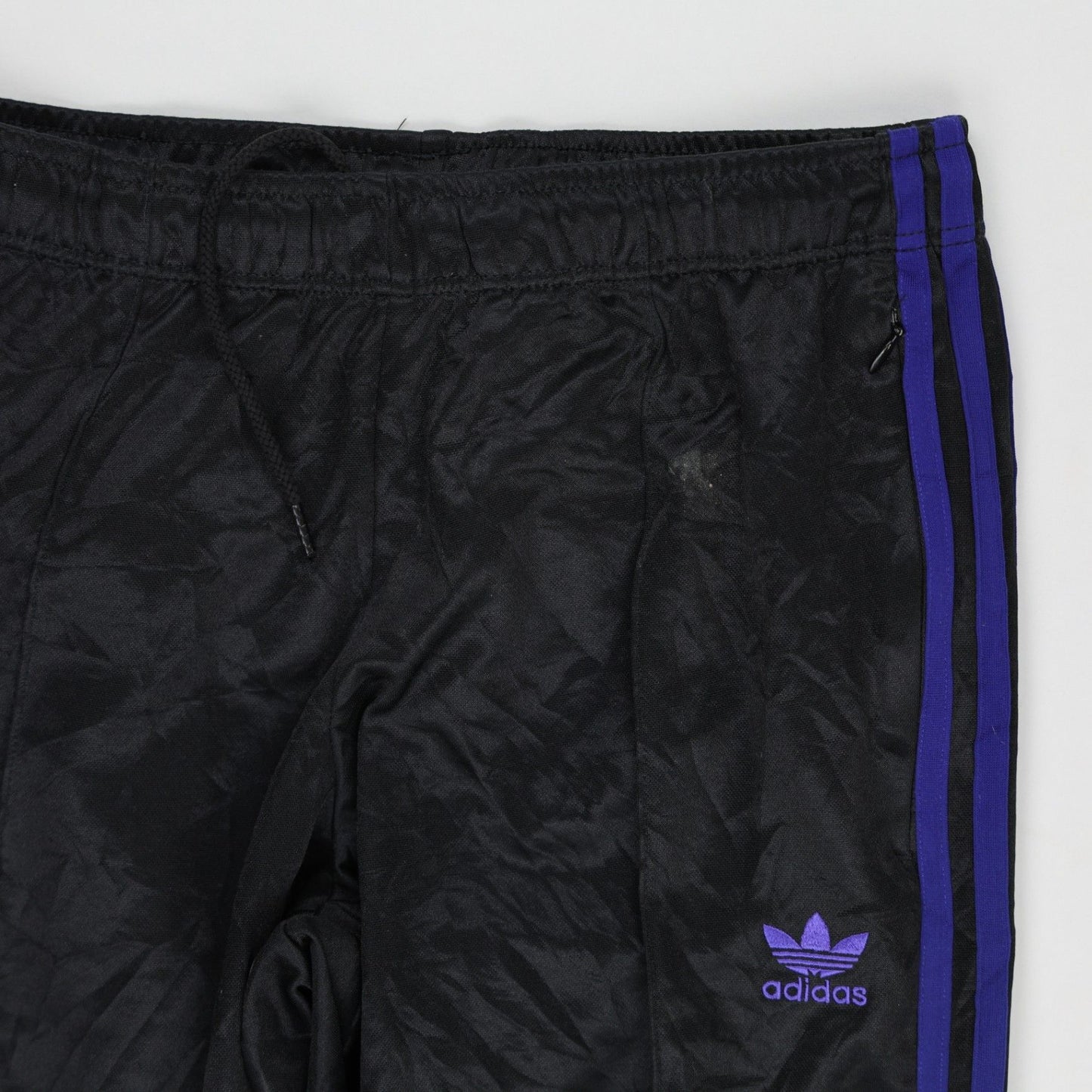 adidas Originals Black Purple Track Trousers Men Size Medium 78 cm Inseam 84 cm Waist Polyester