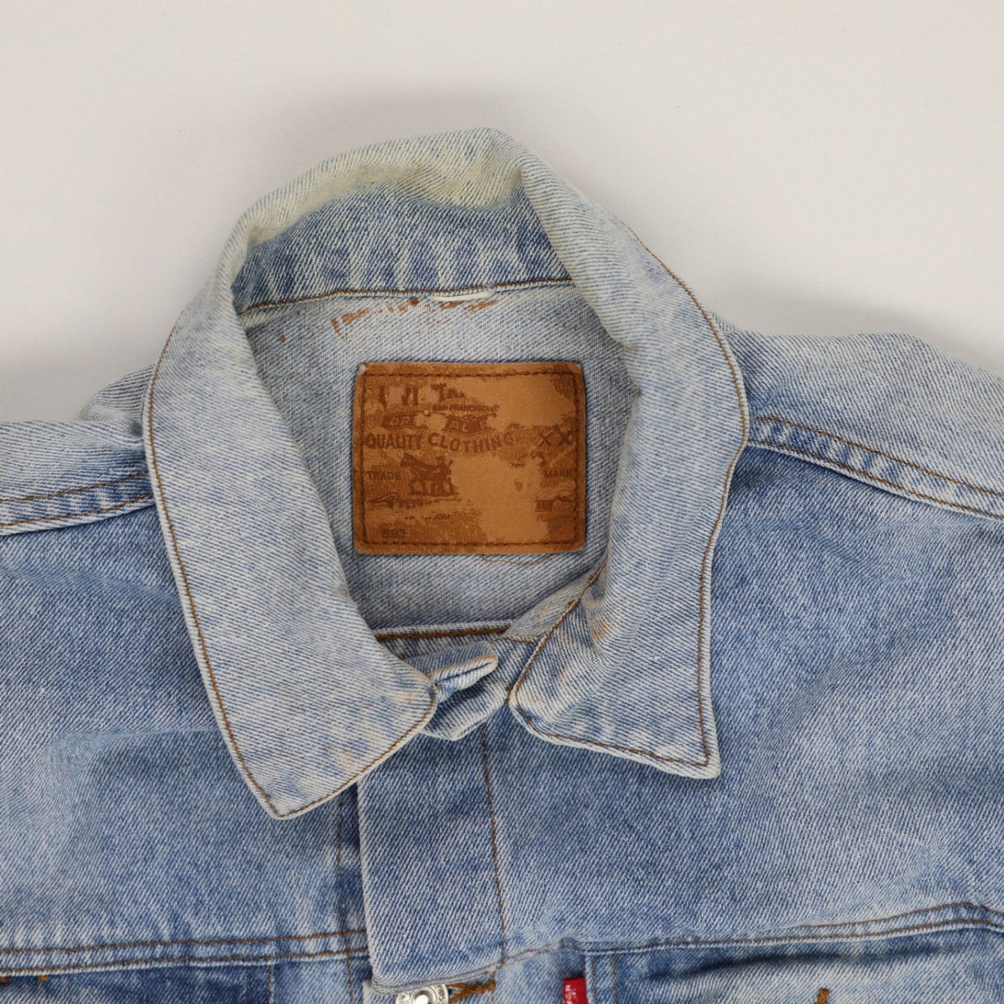 Levi's Classic Vintage Light Blue Denim Trucker Jacket Large Cotton