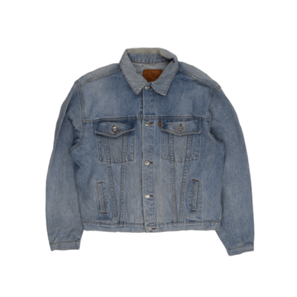 Levi's Classic Vintage Light Blue Denim Trucker Jacket Large Cotton