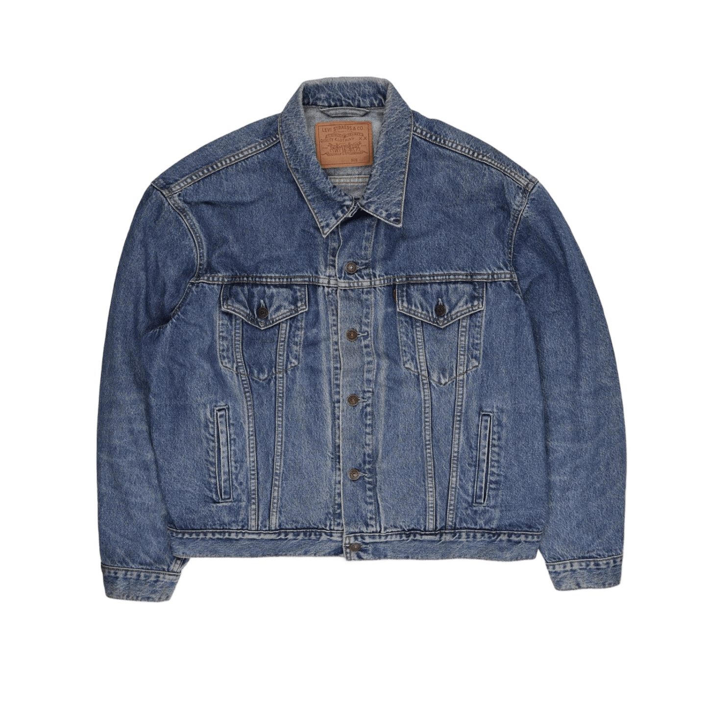 Levi's Vintage Blue Denim Trucker Jacket Men Large Cotton