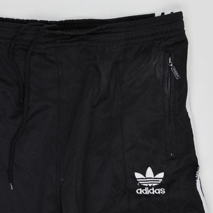 adidas Vintage Black Tracksuit Bottoms Unisex Size M 76 Inseam Nylon
