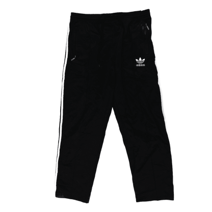adidas Vintage Black Tracksuit Bottoms Unisex Size M 76 Inseam Nylon