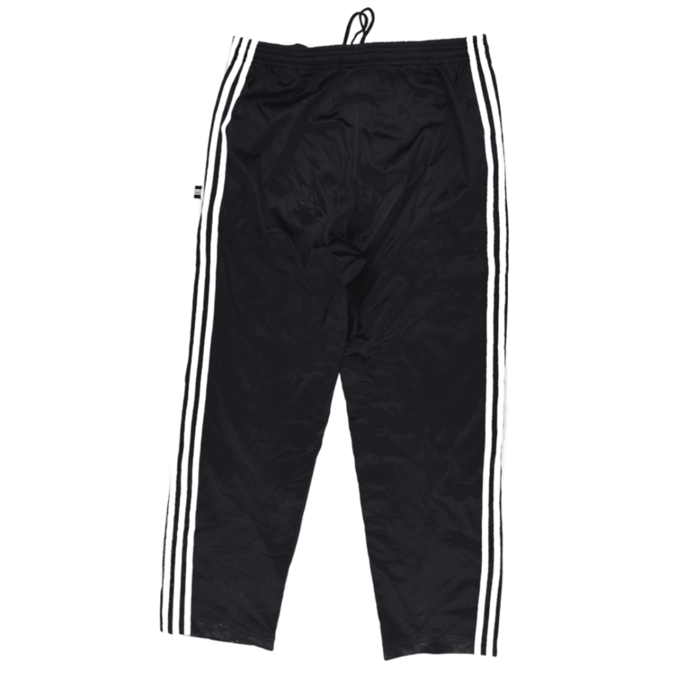 adidas Vintage Black Tracksuit Bottoms Unisex Size M 76 Inseam Nylon