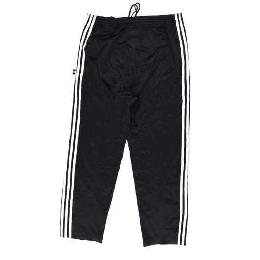 adidas Vintage Black Tracksuit Bottoms Unisex Size M 76 Inseam Nylon