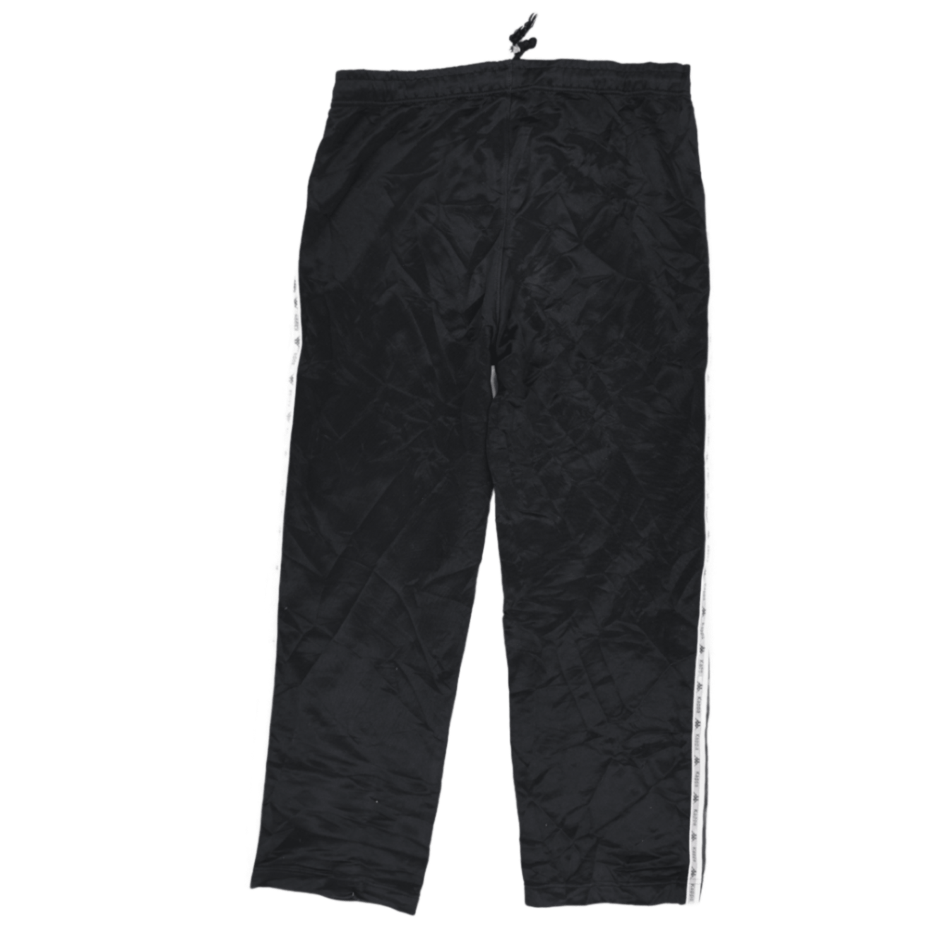 Kappa Black Track Pants Large Polyester Men's Trousers 79cm Inseam 42cm Waist