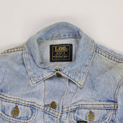 Lee Vintage Sanforized Light Blue Denim Jacket Small Cotton