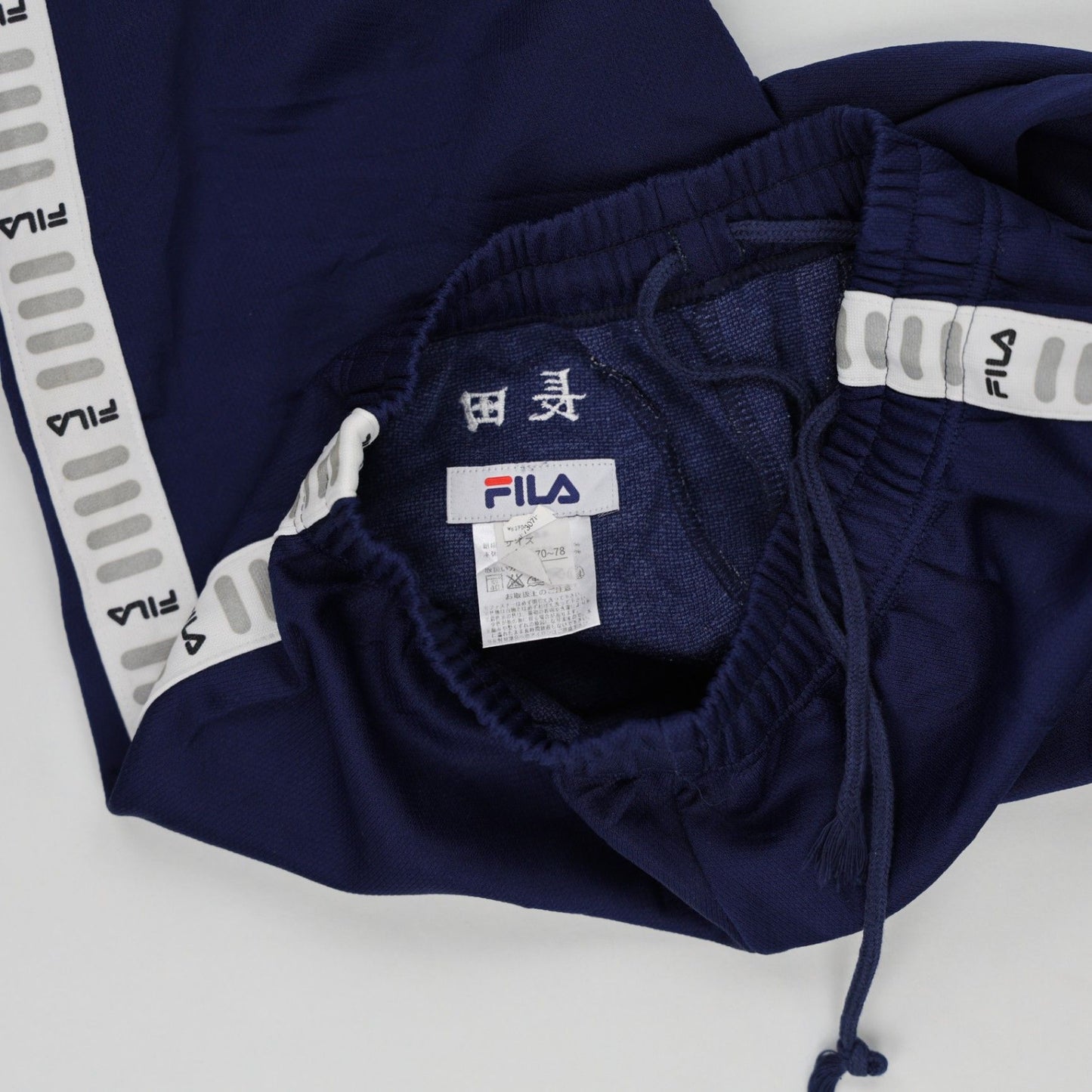 FILA Navy Blue Track Pants for Men Size 70-78 Polyester
