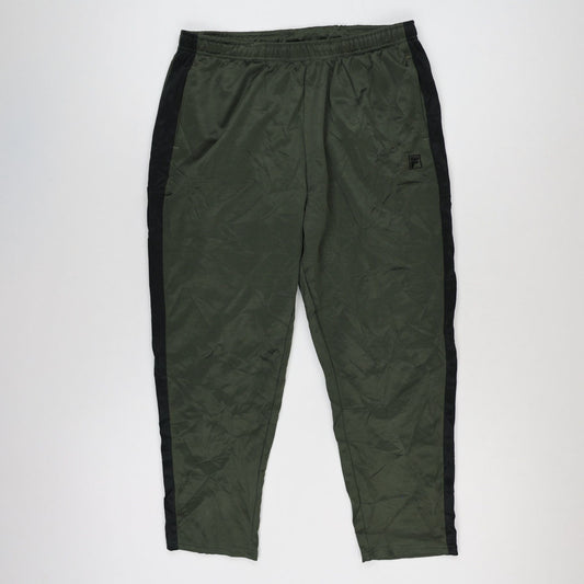 Fila Olive Green Track Trousers Large 74 cm Inseam 84 cm Waist Polyester