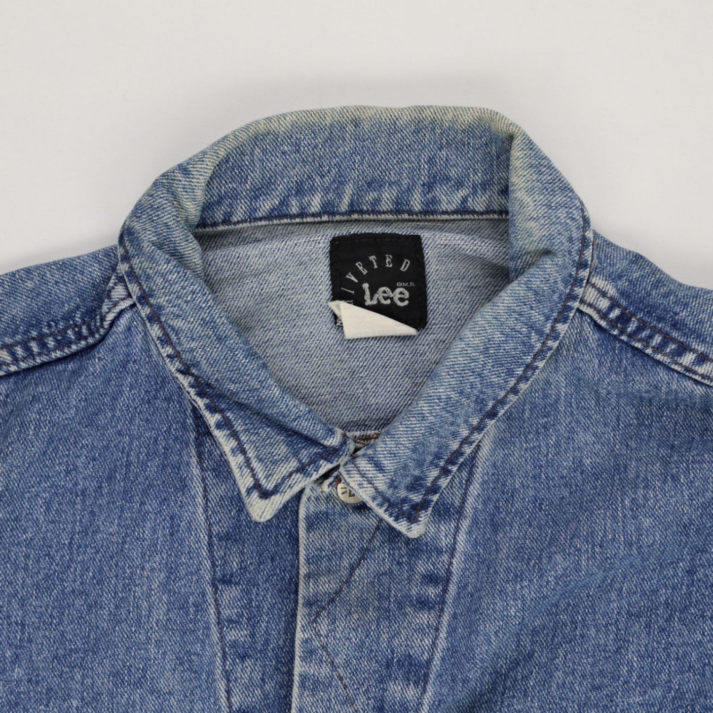 Lee Vintage Blue Denim Jacket Men Size Large Cotton