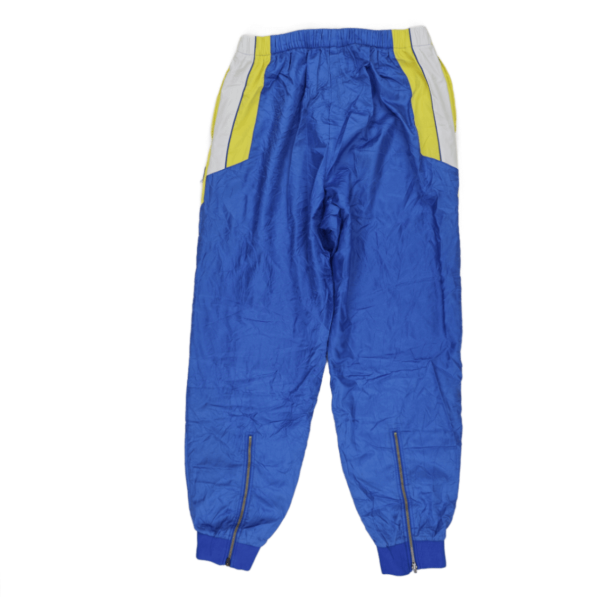 ASICS Shirano Vintage Track Pants Blue Yellow Mens Size M Nylon 74cm Inseam 36cm Waist