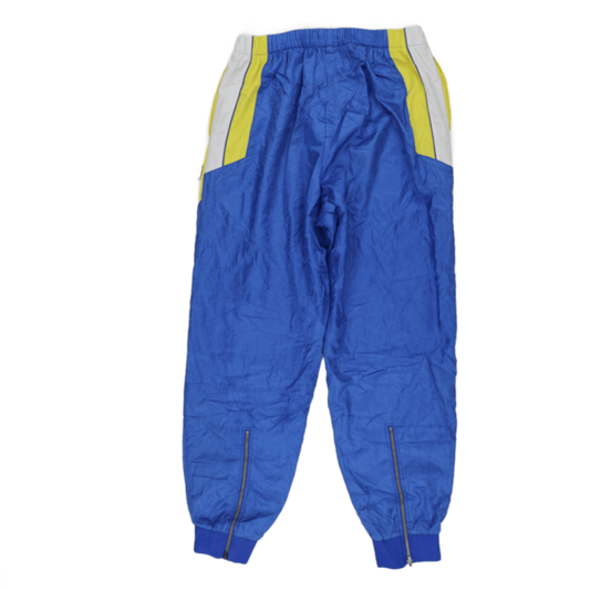 ASICS Shirano Vintage Track Pants Blue Yellow Mens Size M Nylon 74cm Inseam 36cm Waist