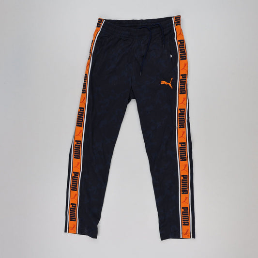 PUMA Navy Blue Orange Camouflage Track Pants Men Medium Polyester 76 cm Inseam 40 cm Waist