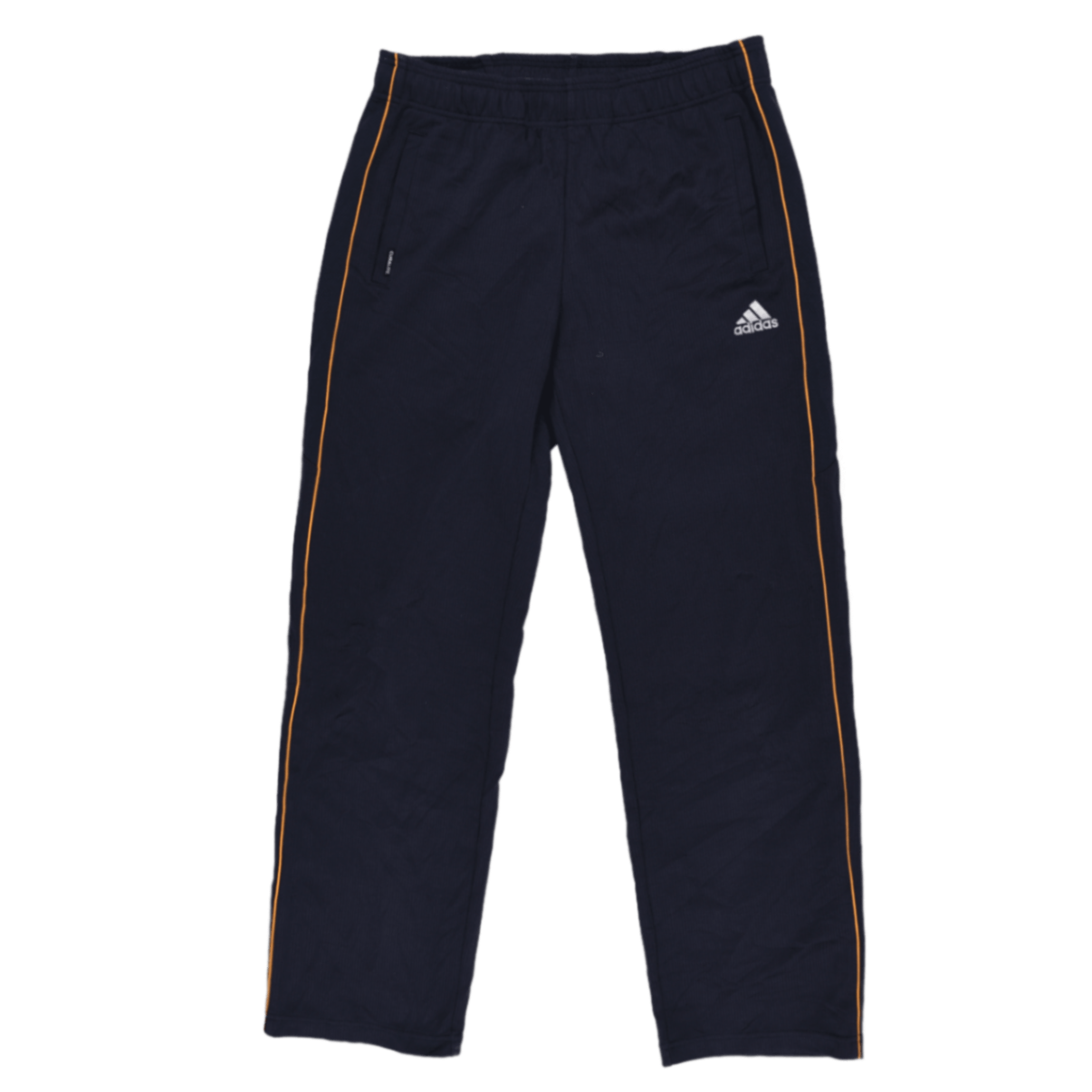adidas Climalite Navy Track Trousers Men Size M Waist 38 Inseam 78 Polyester Used Very Good