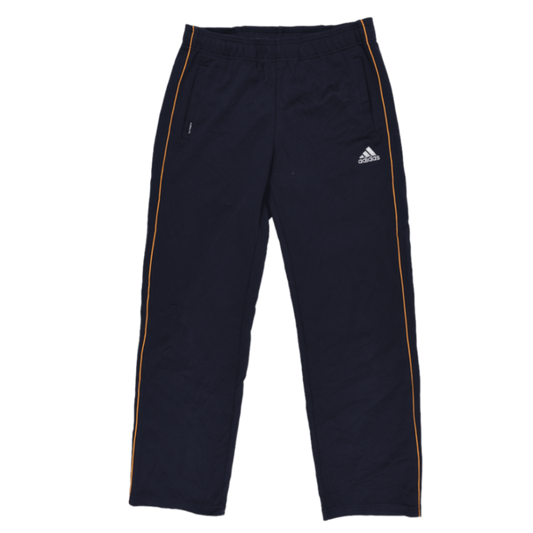 adidas Climalite Navy Track Trousers Men Size M Waist 38 Inseam 78 Polyester Used Very Good