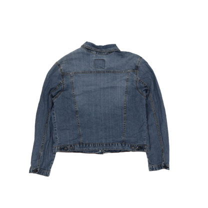 Vintage Wrangler Blue Denim Jacket Large Cotton Western Collared