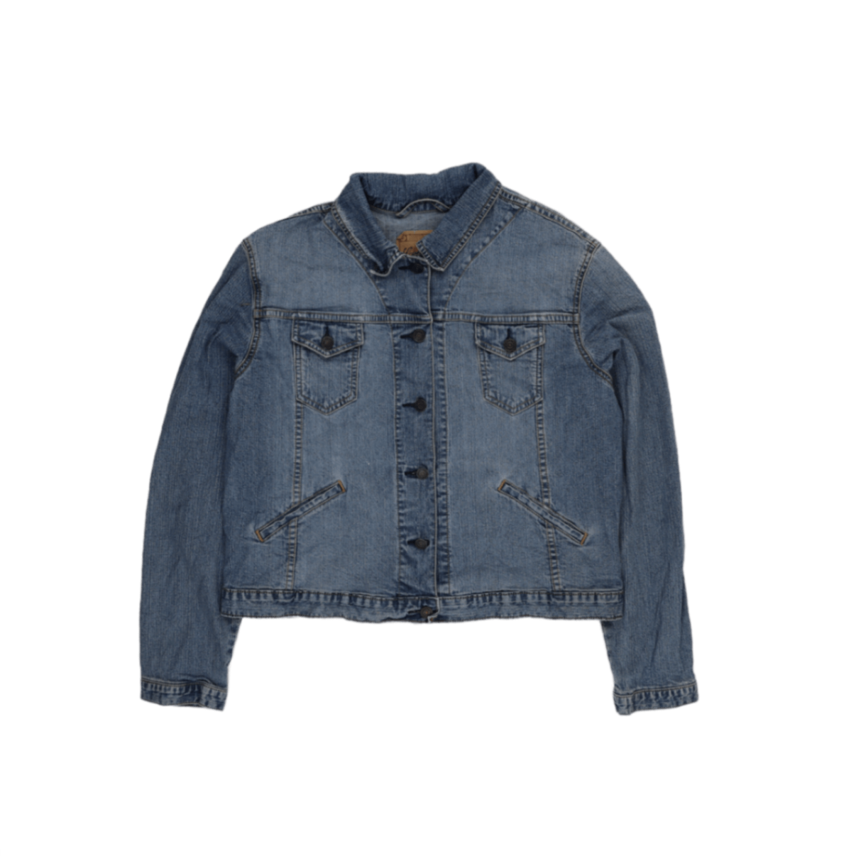 Vintage Wrangler Blue Denim Jacket Large Cotton Western Collared