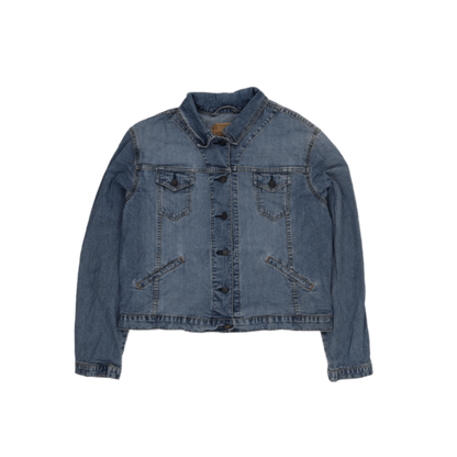 Vintage Wrangler Blue Denim Jacket Large Cotton Western Collared