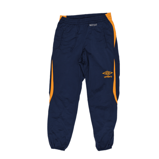 Umbro Matsui Track Trousers Navy Orange Men's Size M 76cm Inseam Polyester Vintage