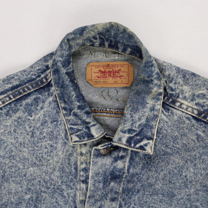 Levi's Vintage Blue Acid Wash Denim Jacket Large Cotton Denim