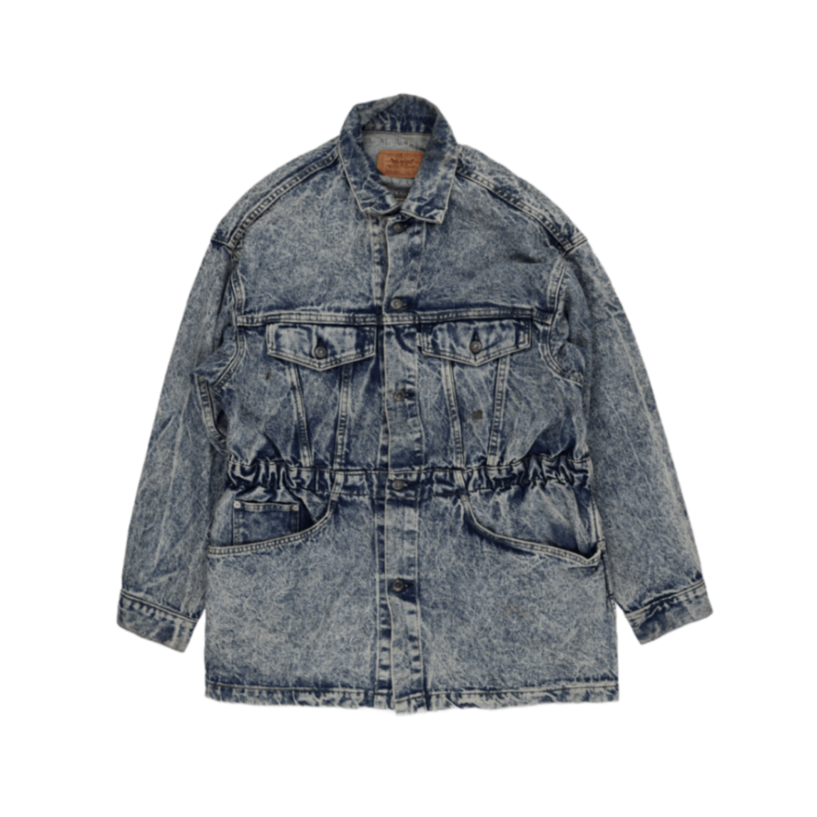 Levi's Vintage Blue Acid Wash Denim Jacket Large Cotton Denim