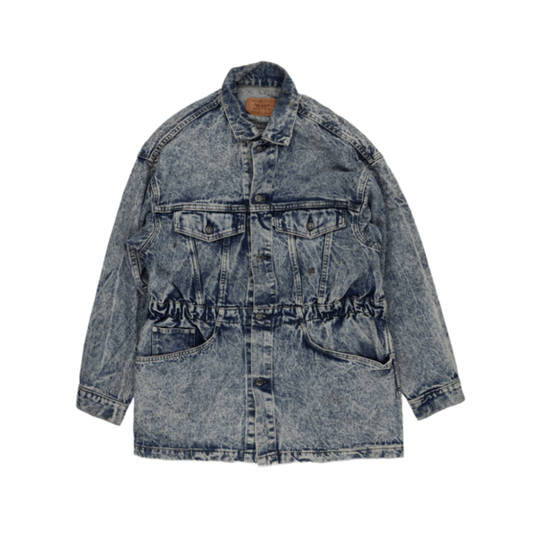 Levi's Vintage Blue Acid Wash Denim Jacket Large Cotton Denim